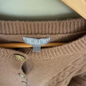 J. Crew Tan Cable Knit Cardigan
